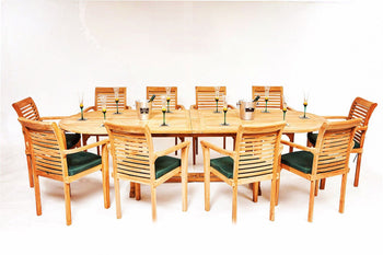 The Bishopthorpe 10 Seater Teak Garden Furniture Set